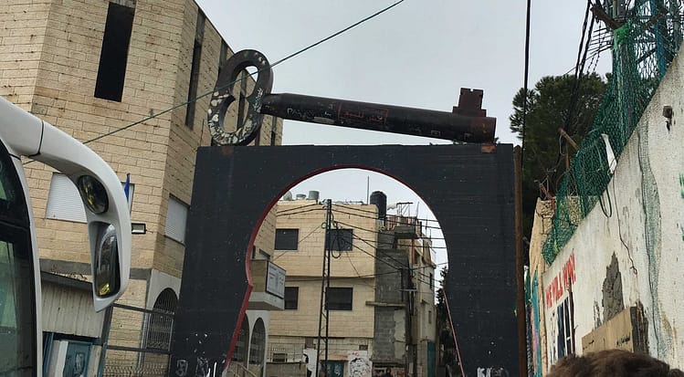 Large Key over the Entrance to Aida Refugee Camp